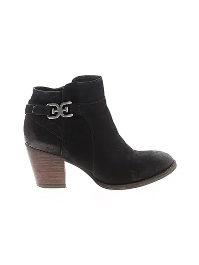 Pre-owned Sam Edelman Ankle Boots In Black