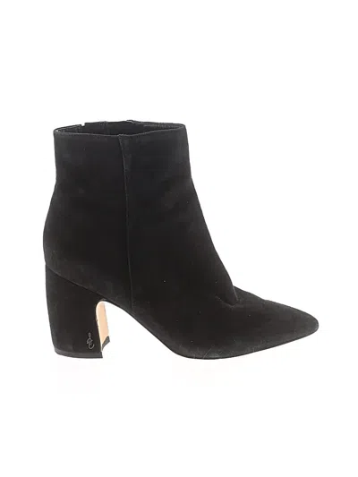 Pre-owned Sam Edelman Ankle Boots In Black