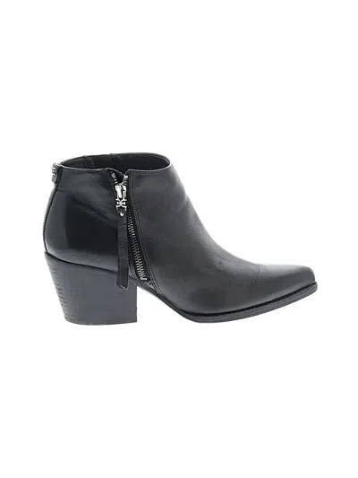 Pre-owned Sam Edelman Ankle Boots In Black