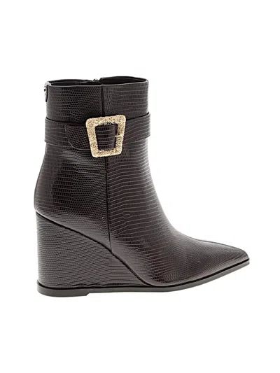 Pre-owned Sam Edelman Ankle Boots In Black