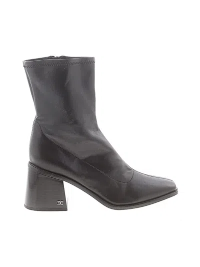 Pre-owned Sam Edelman Ankle Boots In Black