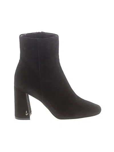Pre-owned Sam Edelman Ankle Boots In Black