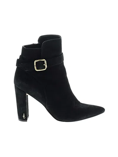 Pre-owned Sam Edelman Ankle Boots In Black
