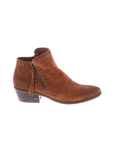 Pre-owned Sam Edelman Ankle Boots In Brown