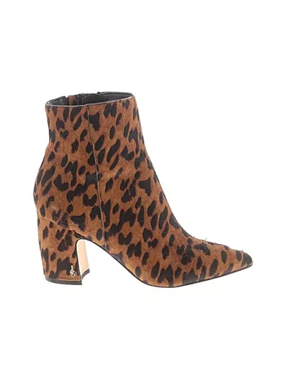 Pre-owned Sam Edelman Ankle Boots In Brown
