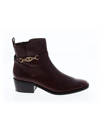 Pre-owned Sam Edelman Ankle Boots In Burgundy