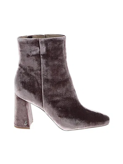 Pre-owned Sam Edelman Ankle Boots In Burgundy