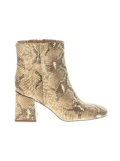 Pre-owned Sam Edelman Ankle Boots In Gold