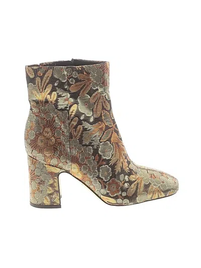 Pre-owned Sam Edelman Ankle Boots In Gold