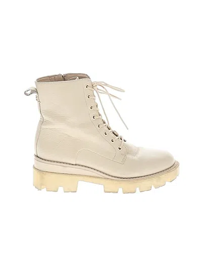 Pre-owned Sam Edelman Ankle Boots In Ivory