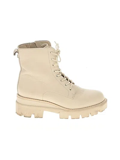 Pre-owned Sam Edelman Ankle Boots In White