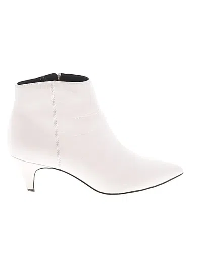 Pre-owned Sam Edelman Ankle Boots In White