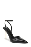 Sam Edelman Ankle Strap Pointed Toe Pump In Black