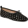 Sam Edelman Ari Gem Ballet Flat Black Suede In Black