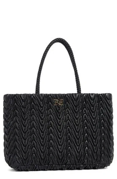 Sam Edelman Ari Quilted Leather Tote Bag In Black