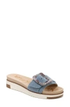 Sam Edelman Ariane Platform Slide Sandal In Blue