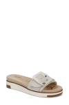 Sam Edelman Ariane Platform Slide Sandal In Soft Silver
