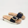 Sam Edelman Ariane Slide Sandal Hudson Navy Denim Twill In Blue