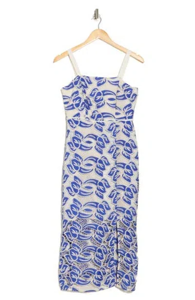 Sam Edelman Artisinal Lace Midi Dress In Cobalt