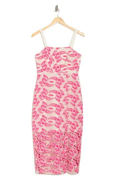 Sam Edelman Artisinal Lace Midi Dress In Pretty Pink