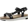 Sam Edelman Ashie Womens Leather Floral Wedge Sandals In Multi