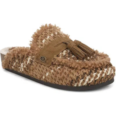 Sam Edelman Astrid Genuine Shearling Lined Mule In Cyprus Tan/rugged Khaki
