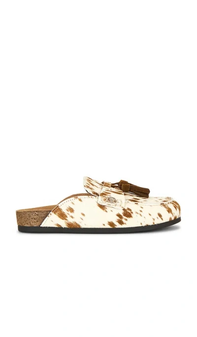 Sam Edelman Astrid Mule Loafer In Taupe & Ivory