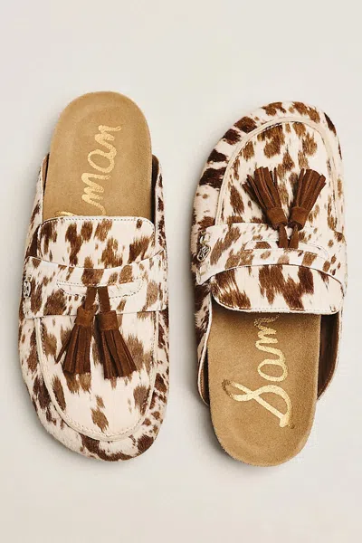Sam Edelman Astrid Tassel Mules In Animal Print