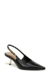 Sam Edelman Baker Slingback Pump Black Leather In Black