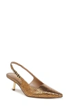 Sam Edelman Baker Slingback Pump Medallion Gold Snake In Medallion Gold