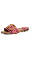 Sam Edelman Bambi2 Slide Sandal Magenta Mutli Fabric In Magenta Multi