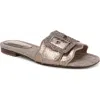 Sam Edelman Bambi2 Slide Sandal Pewter Metallic In Pewter