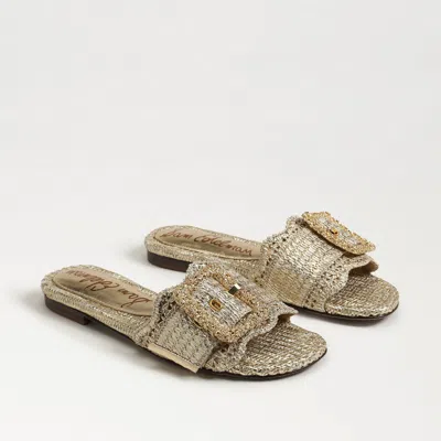 Sam Edelman Bambi Slide Sandal Amber Gold Raffia