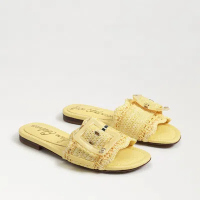 Sam Edelman Bambi Slide Sandal Buttercup Yellow Raffia
