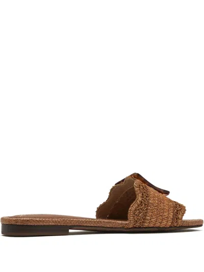 Sam Edelman Bambi Woven Buckle Sandals In Brown