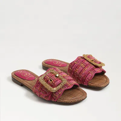 Sam Edelman Bambi2 Slide Sandal Magenta Mutli Fabric In Pink