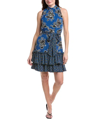 Sam Edelman Bandana Tier Mini Dress In Blue