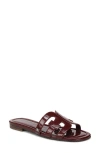 Sam Edelman Bay Cutout Slide Sandal In Burgundy