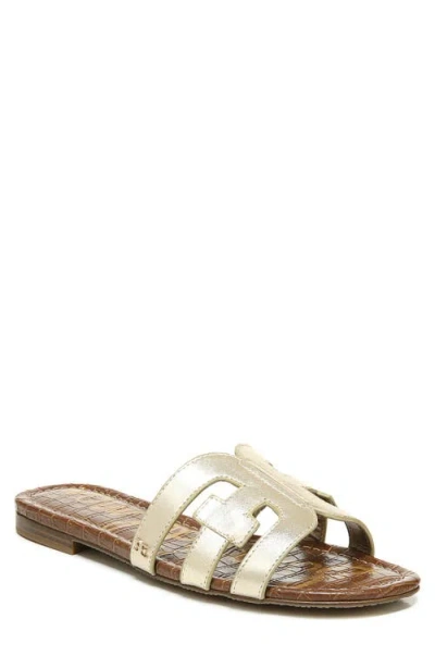 Sam Edelman Bay Cutout Slide Sandal In Dm-molten Gold