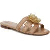 Sam Edelman Bay Flora Cutout Slide Sandal In Buff Tan
