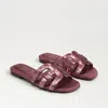 Sam Edelman Bay Glamour Slide Sandal Elderberry Fabric In Purple