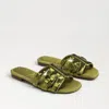Sam Edelman Bay Honore Slide Sandal Green Chartreuse Velvet In Green