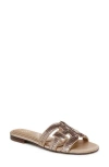 Sam Edelman Bay Glamour Slide Sandal Molten Gold Fabric In Molten Gold