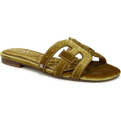 Sam Edelman Bay Honore Slide Sandal Green Chartreuse Velvet