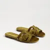 Sam Edelman Bay Honore Slide Sandal Green Chartreuse Velvet