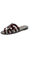 Sam Edelman Bay Jelly Slide Sandal Tortoise Jelly In Tortoise