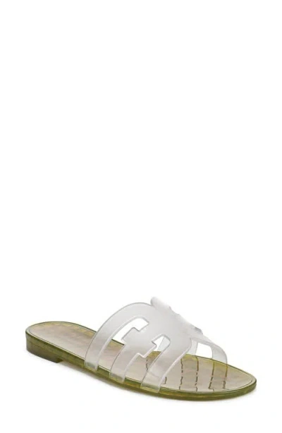 Sam Edelman Bay Jelly Slide Sandal In Silver