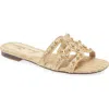Sam Edelman Bay Jewel Slide Sandal Bleached Beechwood Weave In Nude