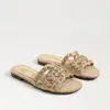 Sam Edelman Bay Jewel Slide Sandal Bleached Beechwood Weave In Nude
