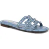 Sam Edelman Bay Jewel Slide Sandal In Light Denim Blue